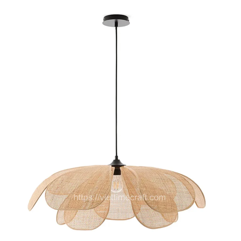 Flower Shape Rattan Lampshade Wholesale