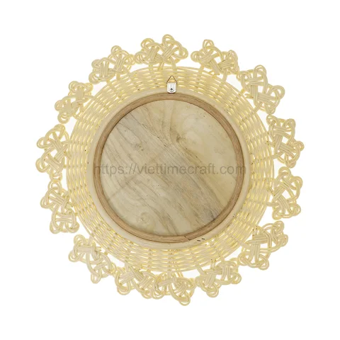 Handwoven Rattan Mirror – M00017