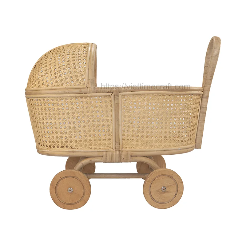 Rattan Doll Stroller