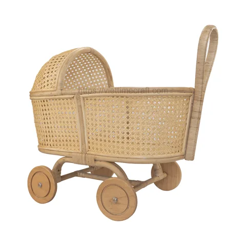 Rattan Doll Stroller