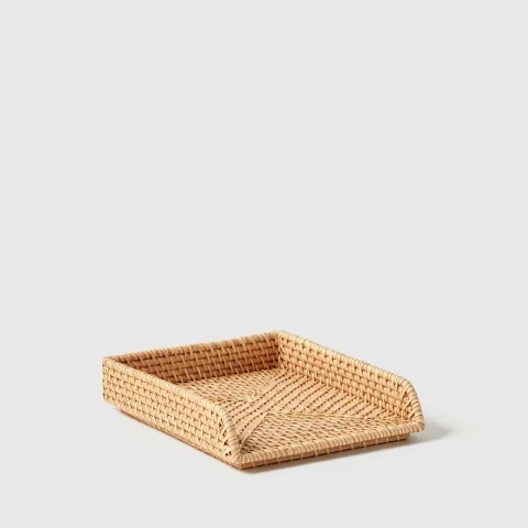 Rattan Stackable Letter Tray