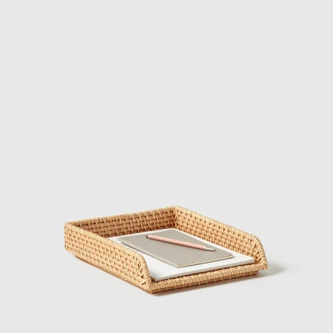 Rattan Stackable Letter Tray