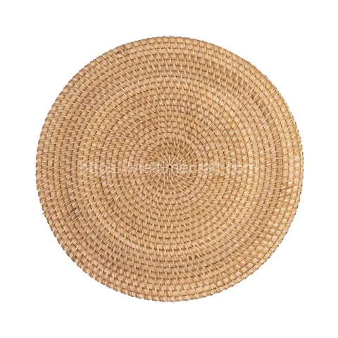 Hand Woven Rattan Serving Tray With Handle – M0004
