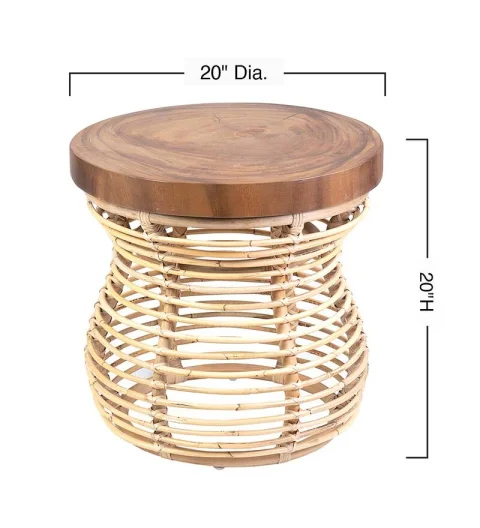 Rattan Side Table