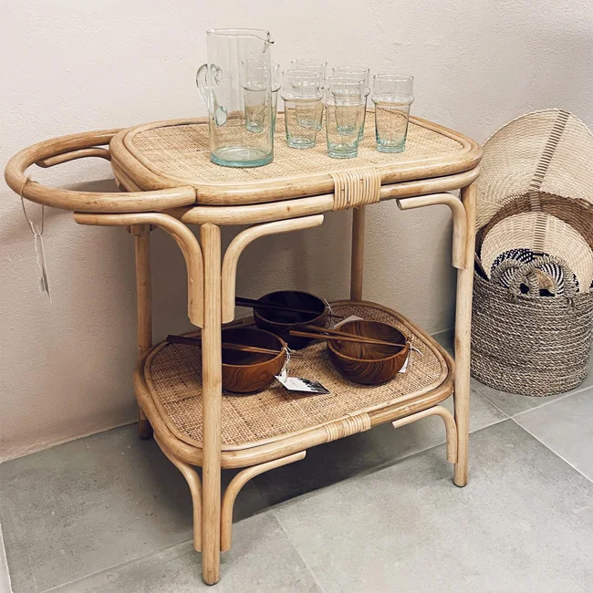 Rattan Drinks Trolley