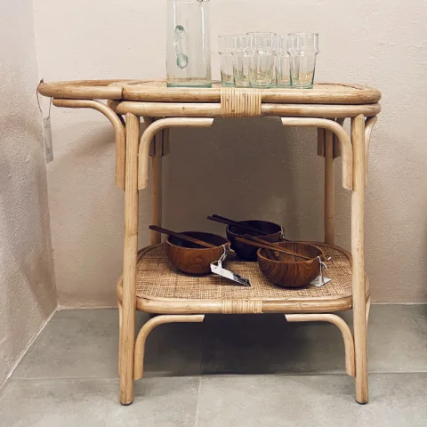 Rattan Drinks Trolley