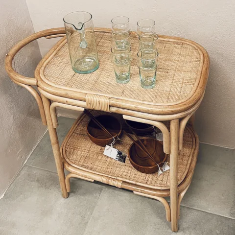 Rattan Drinks Trolley