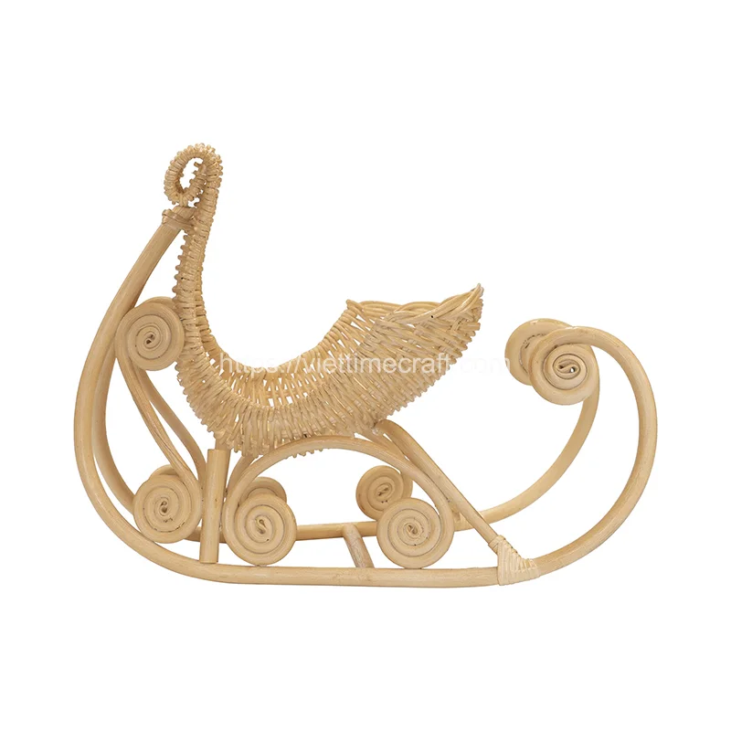 Rattan Sleigh Basket For Christmas – M0009