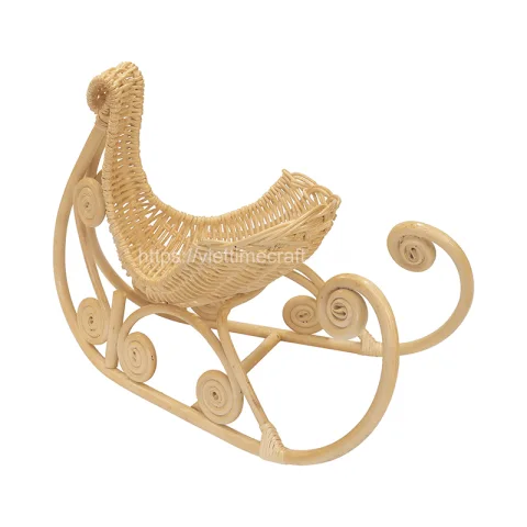 Rattan Sleigh Basket For Christmas – M0009