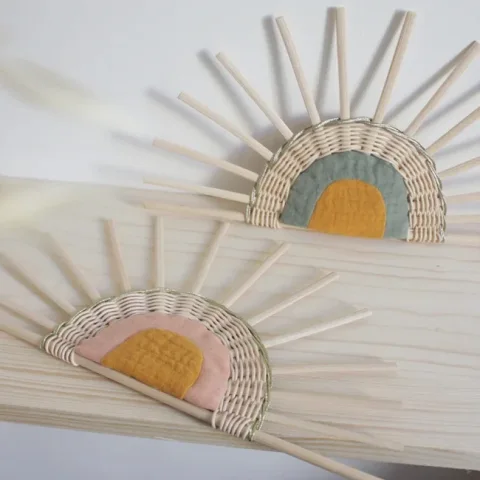 Rattan Sun Wall Decor