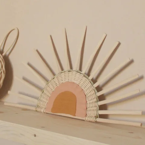 Rattan Sun Wall Decor