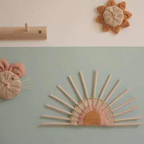 Rattan Sun Wall Decor
