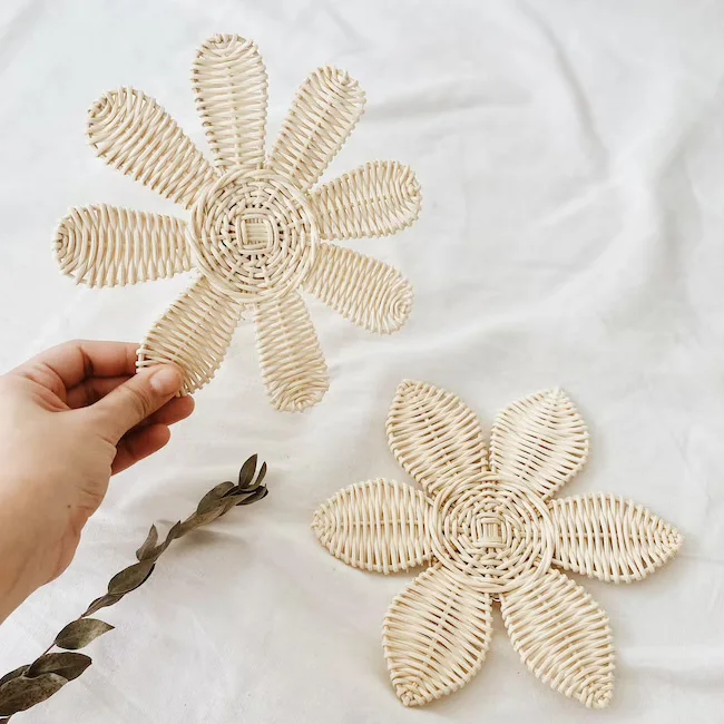 Rattan Flower Wall Decor