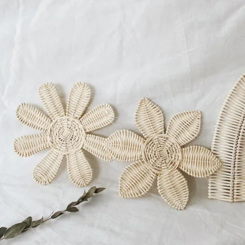 Rattan Flower Wall Decor