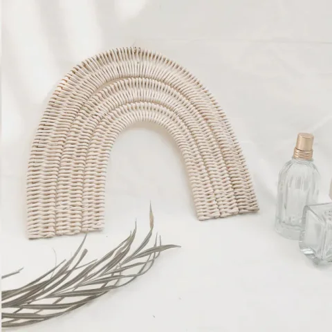 Rattan Rainbow Wall Decor