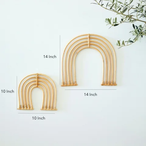 Rattan Rainbow Wall Decor