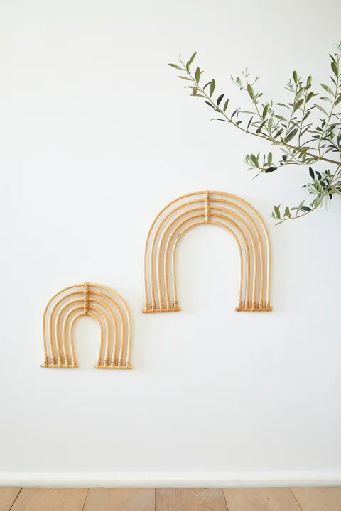 Rattan Rainbow Wall Decor