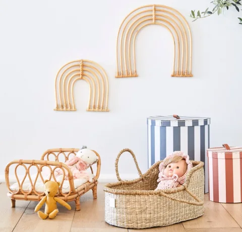 Rattan Rainbow Wall Decor