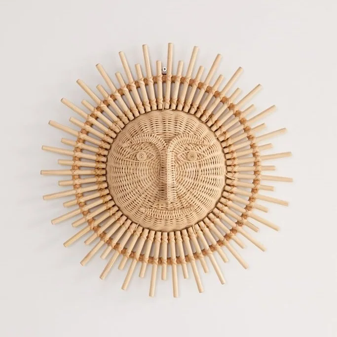 Rattan Sun Wall Decor