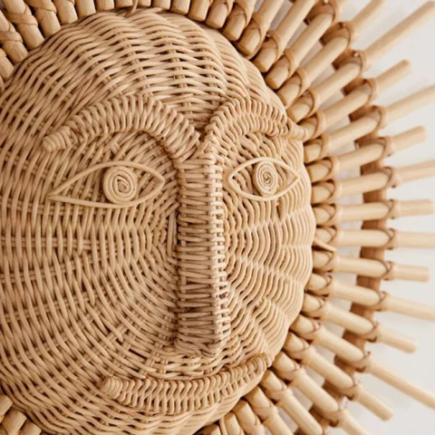 Rattan Sun Wall Decor