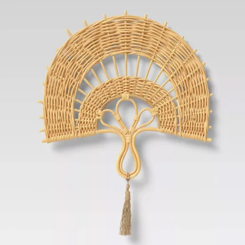 Rattan Fan Wall Decor