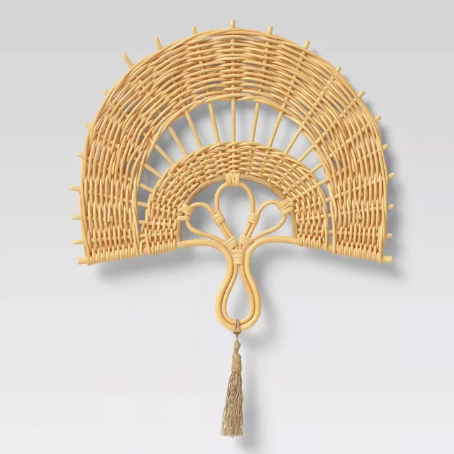 Rattan Fan Wall Decor