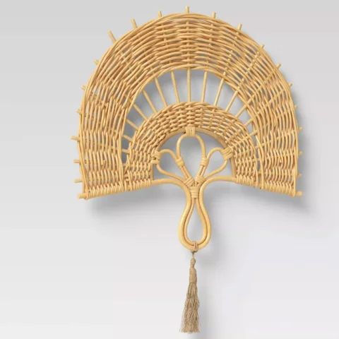 Rattan Fan Wall Decor