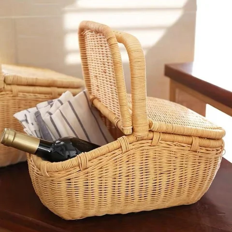 Rattan Picnic Basket