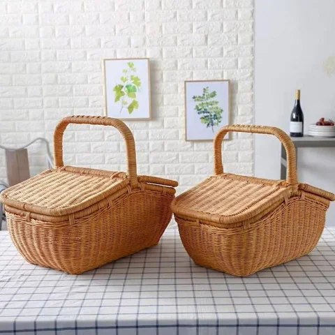 Rattan Picnic Basket