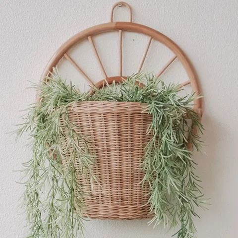 Rattan Wall Planter