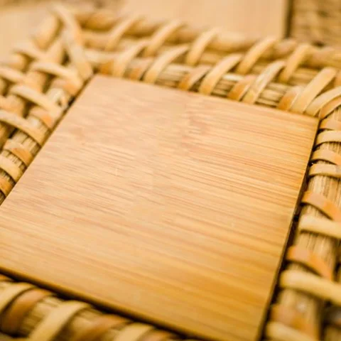 Rattan Placemat and Coaster Set