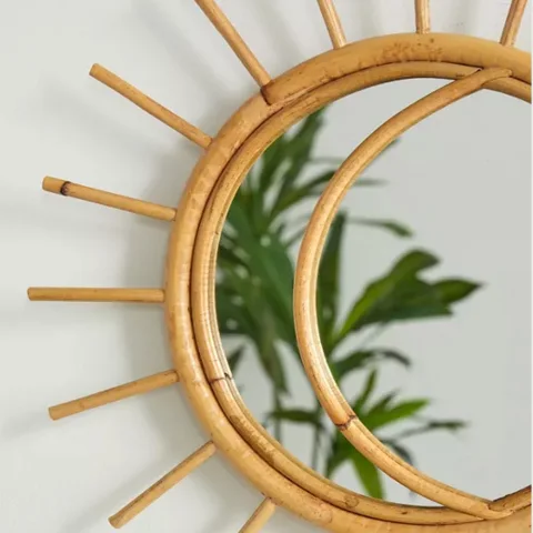 Rattan mirror