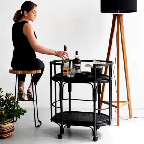 Rattan Bar Cart