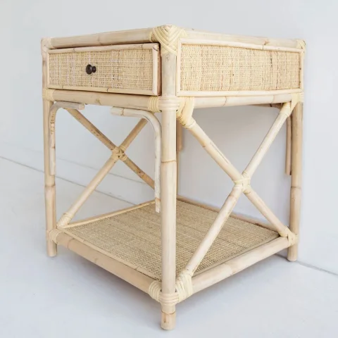 Rattan Bedside Table