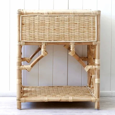 Rattan Bedside Table