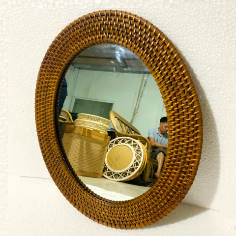 Rattan Mirror