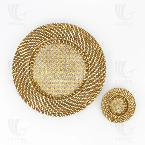 Rattan Export Rattan sottopiatto e sottobicchiere set - REX-M00231