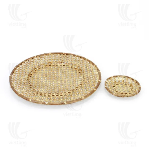 Rattan Charger and Coaster Set