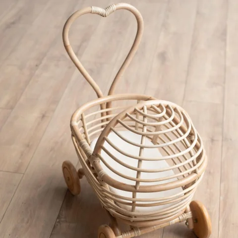 Rattan Doll Stroller