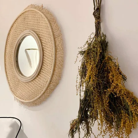 Rattan Mirror