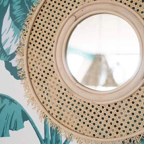 Rattan Mirror