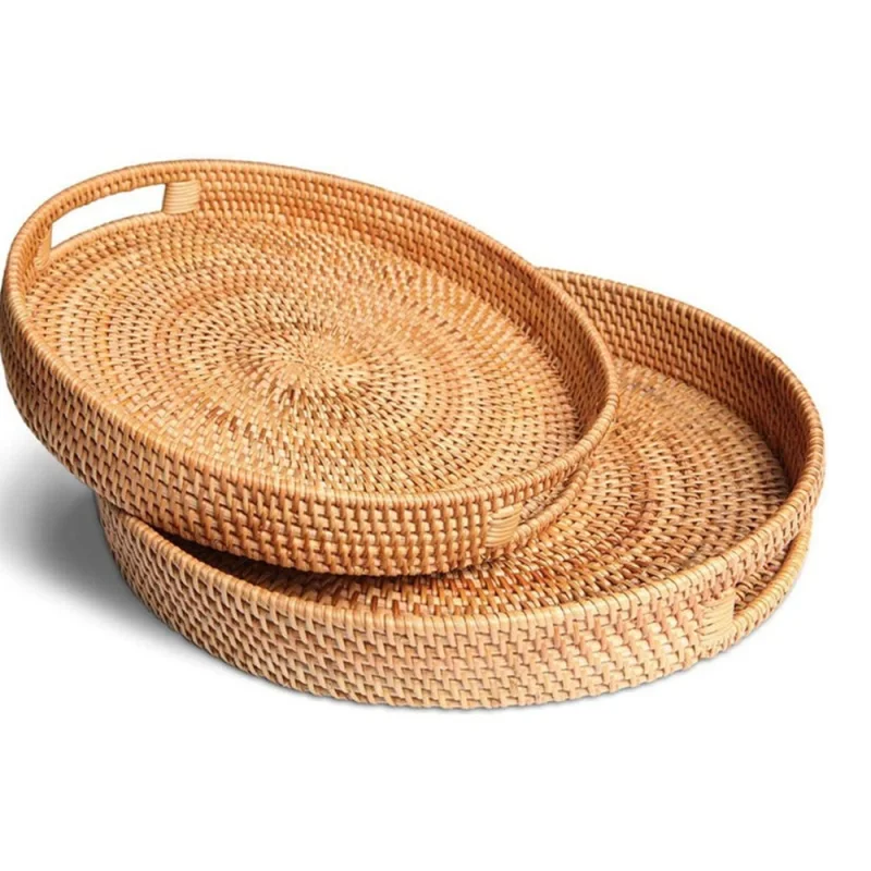 Rattan Tray Set
