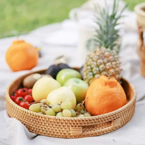 Rattan Tray Set