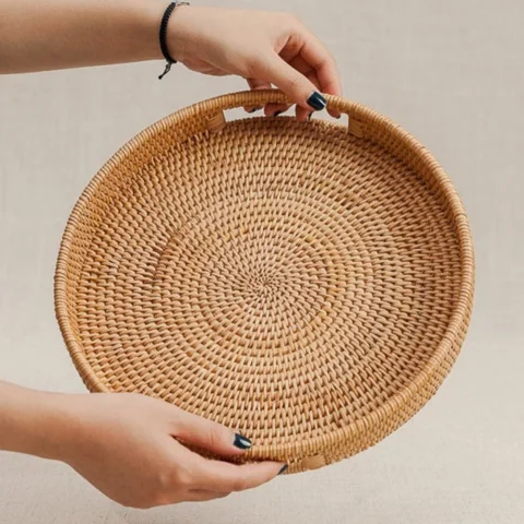 Rattan Tray Set