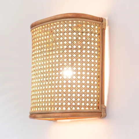 Rattan Sconce