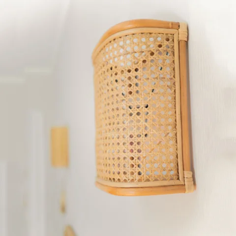 Rattan Sconce