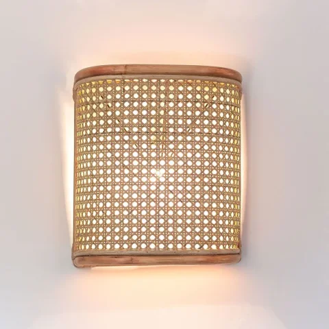 Rattan Sconce