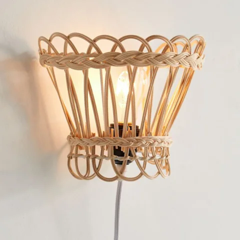Rattan Sconce