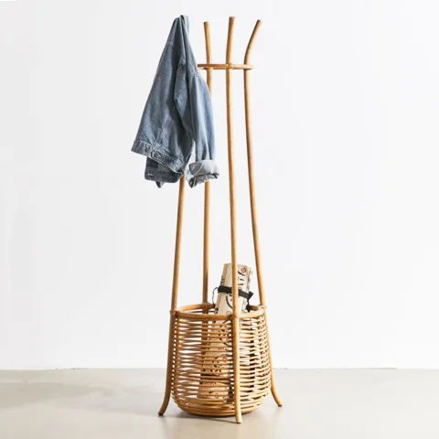 Rattan Coat Rack