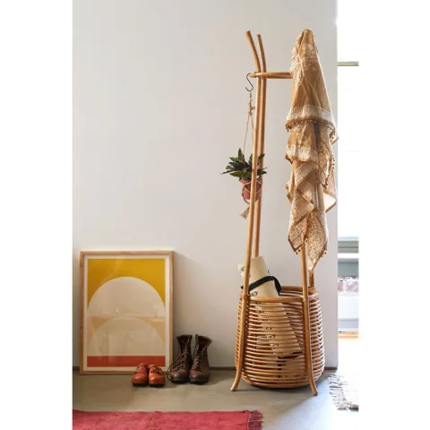 Rattan Coat Rack